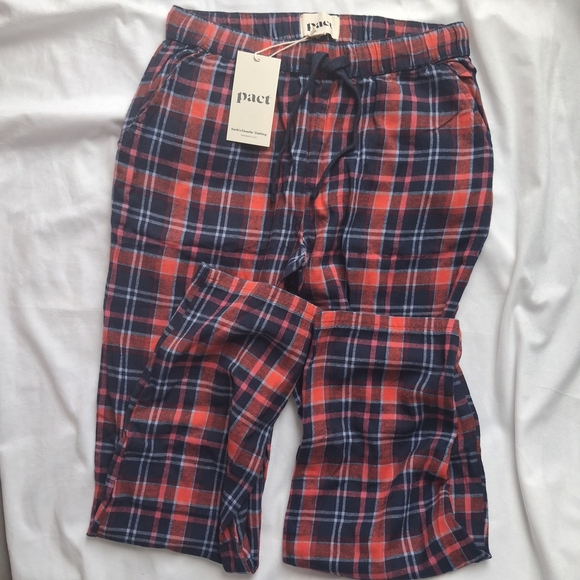 Pact Other - Pact Organic Red and Blue Plaid Pajama Pants
